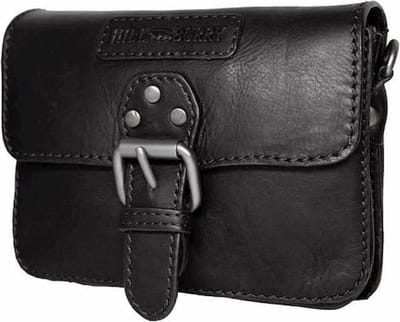 Hillburry -3280-Schoudertas-Small- Leer - Zwart-Black