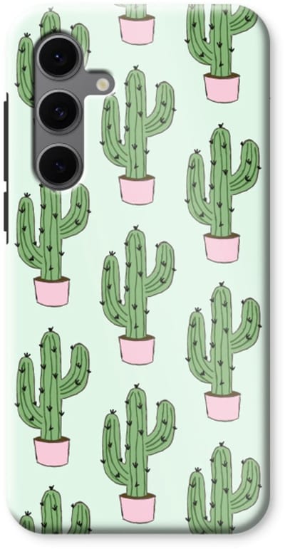 Case Company® - Hoesje geschikt voor Samsung Galaxy S24 FE hoesje - Cactus Lover - Tough Case - Maximale Bescherming alle Kanten en Schermrand