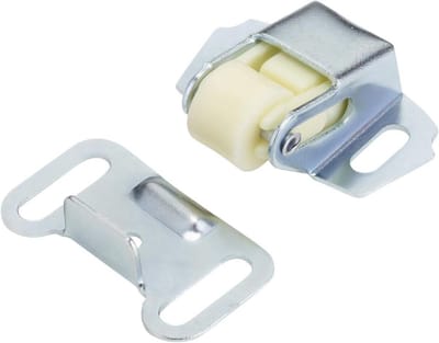 10x Deurstopper Rolwiel voor Kastdeur - Veerbelaste Kastslot Set met Bevestigingsmateriaal