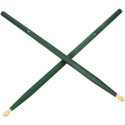2 stuks kleurrijke esdoornhouten drumstokken muziekband instrumentaccessoires(Groen) gray