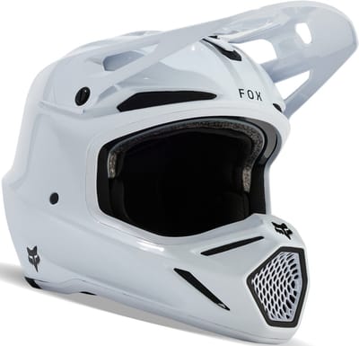 FOX V3 RS Carbon Solid Wit MIPS Crosshelm - Helm