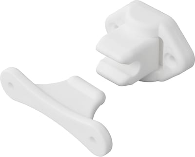 ProPlus Scharnierende Deurvanger - Camper Deurstop - Deurklem - Deurhouder - Simpele en Snelle Montage - Veilig en Eenvoudig deur open - Scharnierfunctie - Flexibele Caravandeurhouder - 2-delig - Wit