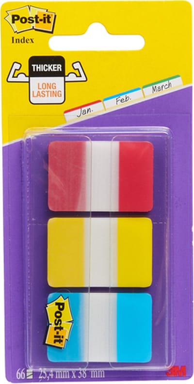 Indextabs post-it 686ryb 25.4x38.1mm strong ass | 6 stuks