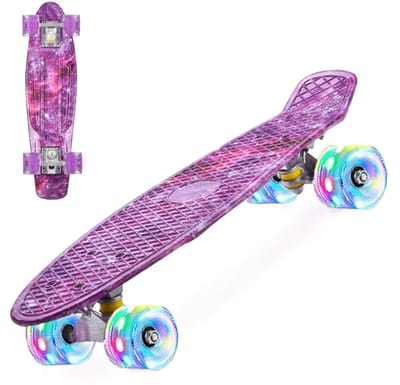 Unyqoos® Mini Cruiser Skateboard met LED Wielen voor Kinderen en Volwassenen