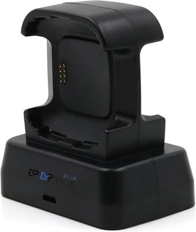 DrPhone DualFB - Dubbele laaddock - Oplader - Lader - Oplaad station - Geschikt voor Fitbit Versa 1- Zwart