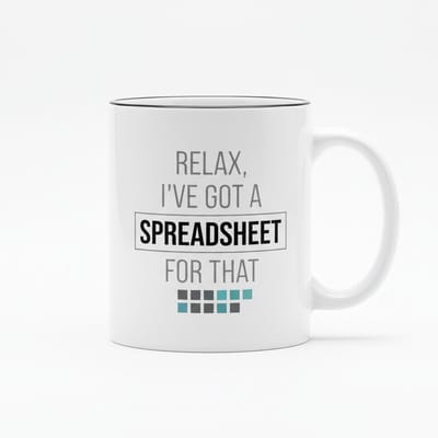 330ml Grappige Mok – 'Relax, Ik Heb Een Spreadsheet Voor Dat' – Perfect Cadeau voor Kantoorwerkers en Organisatoren