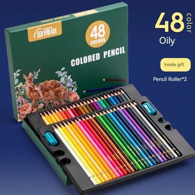 48/72/120/150/200 Kleuren Professionele Gekleurde Oliepotloden Lood Waterverf Tekenpotloden met Opbergtas Kit Kunstbenodigdheden