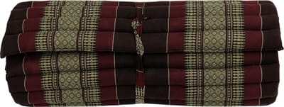 Fine Asianliving Thaise Mat Oprolbaar Matras 190x78x4.5cm Zwart Rood Meditatie Mat Matras