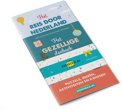 Feestelijke set Gezellige Doeboek + Reis door Nederland Doeboek - puzzelen, kwissen, spelletjes, activiteiten - met feestelijke wikkel - nostalgie, voor senioren