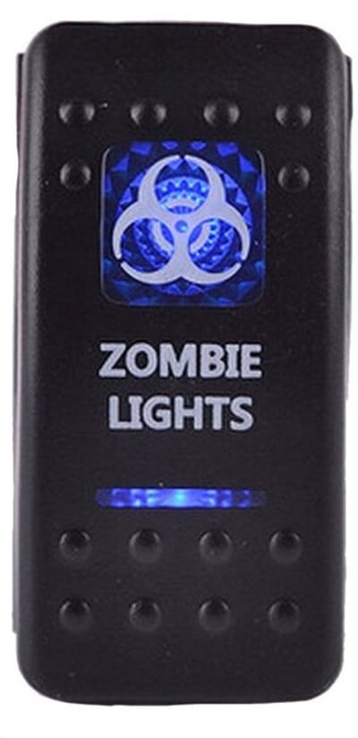 Allecto - 12V 20A Rocker Switch - Waterdichte Schakelaar met Blauw
