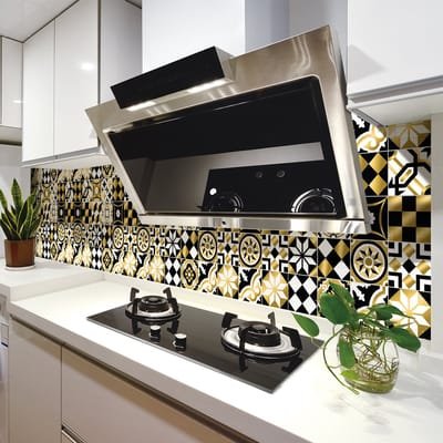 Zelfklevende tegelmuurstickers voor keuken en badkamer - 30 Missima Azulejos tegelstickers - 30 stickers 20x20cm