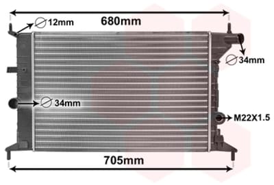 Van Wezel - RADIATOR VOOR OPEL VECTRA B 1995-1998 1300158