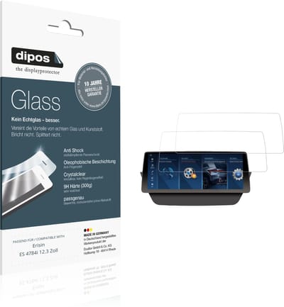 dipos – 2x Pantserfolie geschikt voor Erisin ES 4784i 12.3 Zoll | 9H Screenprotector