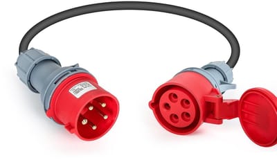 CEE Power Adapter 32A naar 16A, 5 Pin Hoogvermogen Adapterkabel 1m, 5x2.5mm², Voor Elektrische Voertuigen en Apparaten