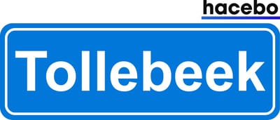 Hacebo - Plaatsnaam Sticker - 29x10 CM - Tollebeek sticker - Verkeersborden sticker - grappige cadeaus - Tollebeek