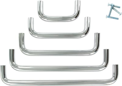 Set van 5 beugelgrepen, chroom, diverse maten