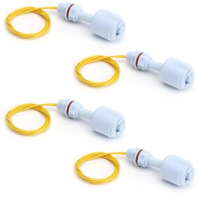 Dailygoods- Vlotterschakelaar - Automatische Vloeistofsensor - 4 Stuks - Duurzaam PP - Corrosiebestendig - Voor Aquarium/Hydrocultuur