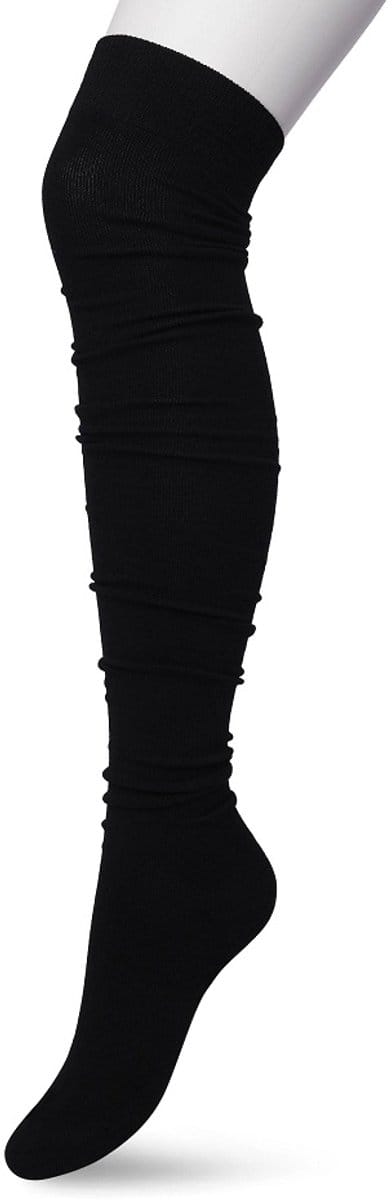 Bonnie Doon Overknee Kousen Zwart Dames maat 36/42 - Overknee Sokken - Over de knie - Katoen - Gladde Naden - Extra Comfortabel - Maximaal Draagcomfort - Warm - Overknees - Kniekousen - Black - P53496.101
