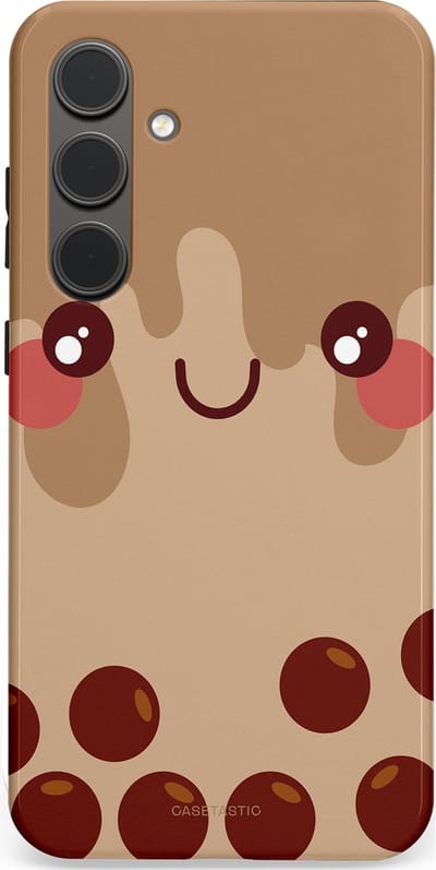 Casetastic Hoesje Geschikt voor Samsung S24 Plus - Stijlvolle Beschermende Duo-layer Case - Smeltende choco bolletjes