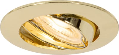 QAZQA edu - Moderne Inbouwspot - 1 lichts - Ø 6.2 cm - Messing - Woonkamer | Slaapkamer | Keuken