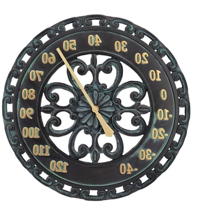 Wandthermometer Thermostaat - Elegant Meetinstrument - Temperatuur Meten - Vintage Welkomstbord - 436 Centimeter - Metaallook