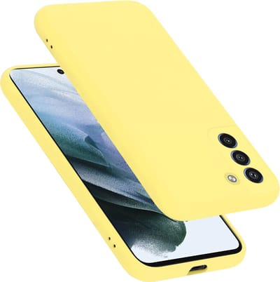 Cadorabo Hoesje geschikt voor Samsung Galaxy S21 FE in LIQUID GEEL - Beschermhoes gemaakt van flexibel TPU silicone Case Cover