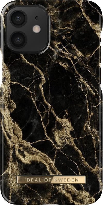 iDeal of Sweden iPhone 12 Mini Backcover hoesje - Golden Smoke Marble