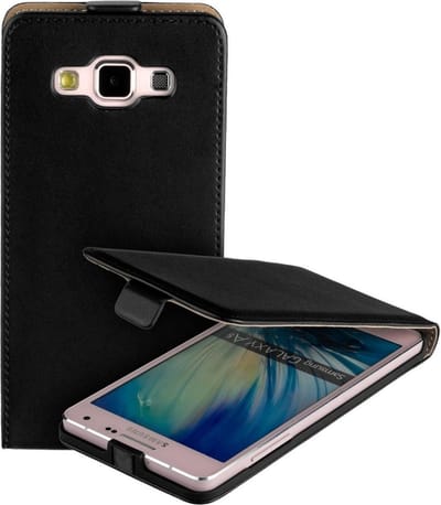 Zwart Samsung Galaxy A5 Eco Leather Flip Case Hoesje