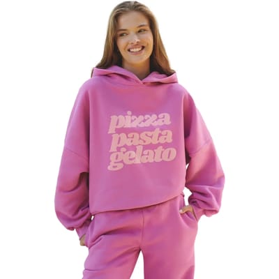 Dames Hoodie She is Sunday Pizza Pasta Gelato