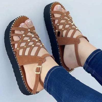 Dames Schoenen Zomer Comfort Casual Sport Sandalen Dames Strand Wedge Sandalen Dames Platform Sandalen Romeinse Sandalen 41 bruin