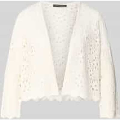 relaxed fit gebreid vest in ajourlook