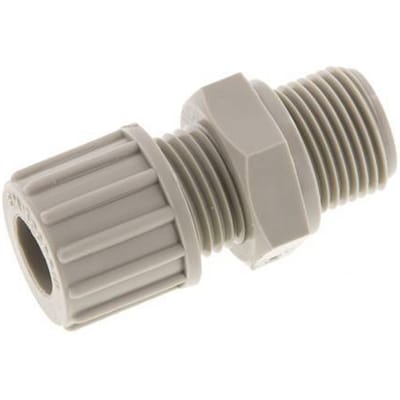 10x8mm & G3/8'' PP Rechte Knelfitting Buitendraad 10bar