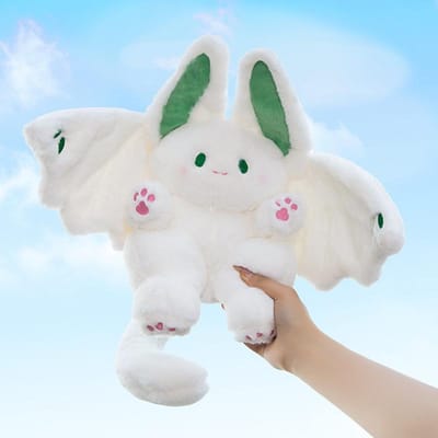 Spel Anime Geest Konijn Pluche Vliegende Vleugels Vleermuis Konijn Speelgoed Gevuld Manta Dieren Pluche Speelgoed Anime Pop Kinderen Meisje Verjaardagscadeau about 32-35cm