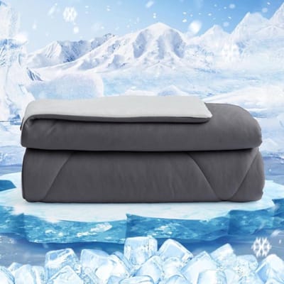 Thuys - Koeldeken Zomerdekbed - Verkoelende Deken - Slaapcomfort Verbeteren - Dubbelzijdig Koelend - 150 x 230 cm - Grijs