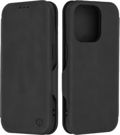 Hoesje geschikt voor Apple iPhone 15 Pro - Techsuit Safe+ Book Wallet Case - Zwart