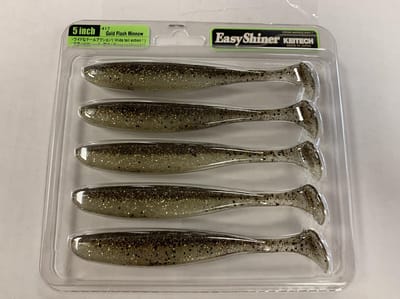 Keitech Easy Shiner 5 (12,5 cm) Softbait - 6 stuks Gold Flash Minnow 417T