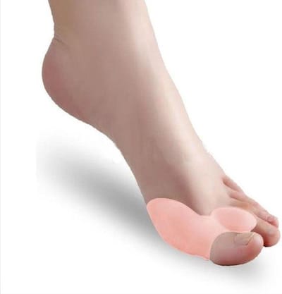 Go Go Gadget - Hallux Valgus: Siliconen Teencorrector/Spreider & Beschermer - Grote teen - Per paar - Beigeig
