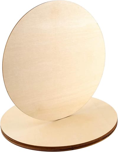 5x Houten Cirkels 25 cm Rond - Onbehandelde Houten Schijven voor Knutselen