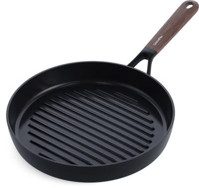 GreenPan Eco-Smartshape Grillpan 28cm - PFAS-vrije antikleeflaag - Grillpan inductie - Keramische pan - Ovenbestendig tot 140°C - Koudgrepen - Zonder deksel - Dark wood