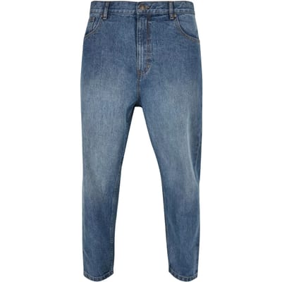 Urban Classics - Cropped Tapered Jeans Broek rechte pijpen - Taille, 30 inch - Blauw