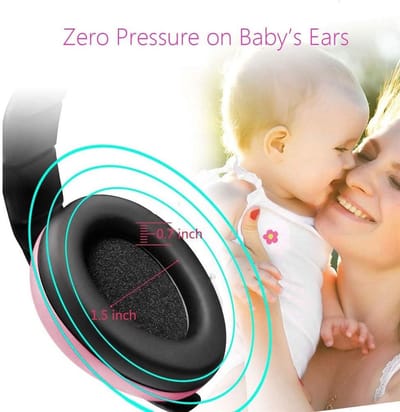 Baby Oorkappen voor Geluidsbescherming, Veiligheidshoofdtelefoon voor Kinderen van 0 tot 3 Jaar, Ideaal voor Vliegtuigen en Drukke Omgevingen