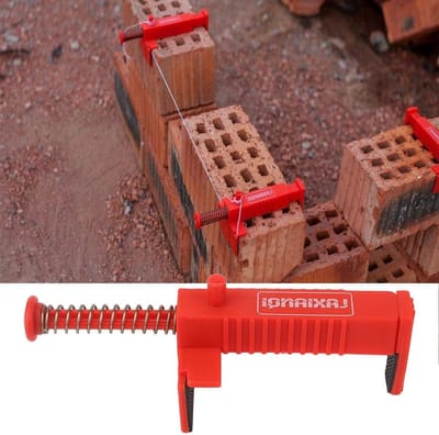 Set van 2 Brick Liner Clips voor het Nivelleren van Metselwerk met Meetdraad en Klemmen voor Bouwprojecten