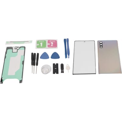 Vervangende Achterkant Glas Cover Voorste Scherm Glas Reparatiekits voor Samsung Galaxy Note 10 Kleurrijk white