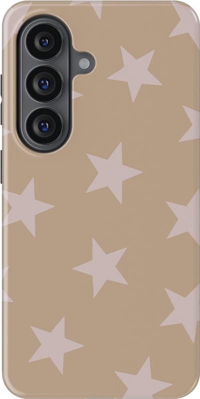 DripCase Hoesje Samsung Galaxy S26 | Sterren Design | Magnetisch Opladen | 2-in-1 Ontwerp | Stars Backcover Mocha Blush