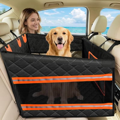 Honden Autostoel - Reisstoel Hond - Veilig Reizen - Versterkt Stabiel Design - 73 x 61 x 54 cm - Zwart