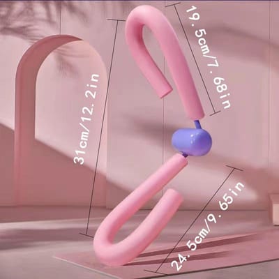1 appareil d'entraînement des muscles du plancher pelvien, appareil d'exercice des cuisses, pour la récupération post-partum, la mise en forme du corps, l'entraînement des jambes et des fesses rose