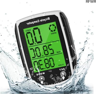 RFWR® Waterdichte fietscomputer met 19 functies en HD-verlicht LCD-scherm