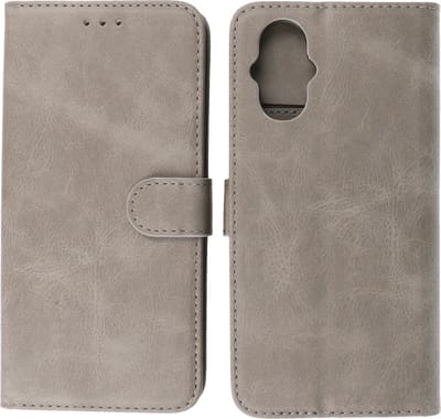 Oppo Reno 8 Lite Hoesje Book Case Portemonnee Telefoonhoesje - Grijs
