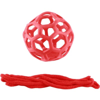 Balle à friandises pour cheval Distributeur de foin Balle jouet à suspendre Jouet d'alimentation pour cheval Soulager le stress Écurie Box red