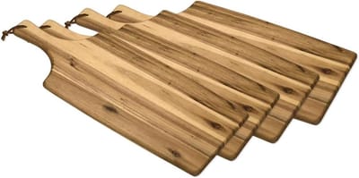 Snijplanken Set - Serveerschalen Hout - Keukenwerk - FSC Gecertificeerd - 55 x 25 cm - Bruin